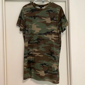 Camo t shirt dress